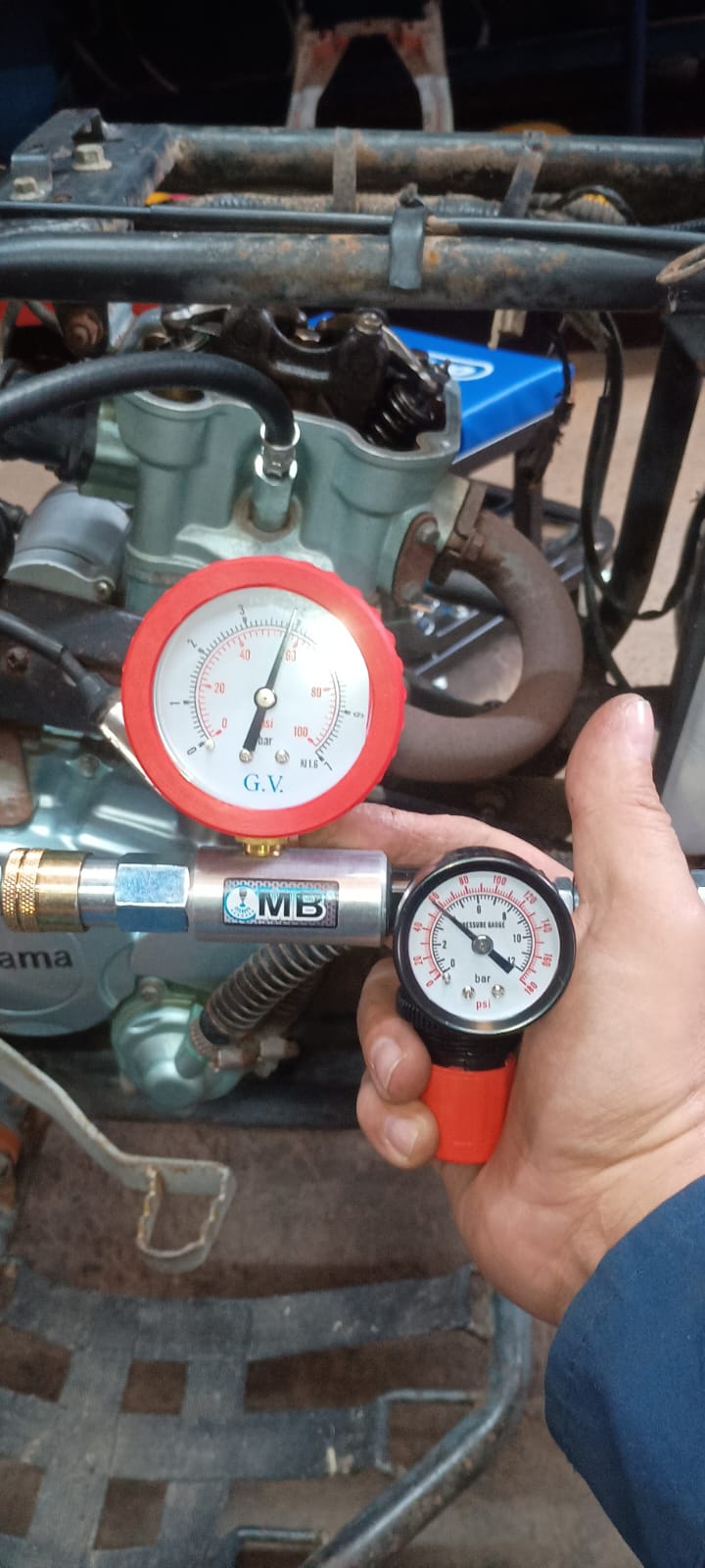 Medición de compresión del motor